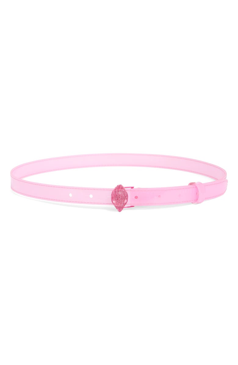 Kurt Geiger London Crystal Eagle Buckle Belt, Main, color, Pink Multi