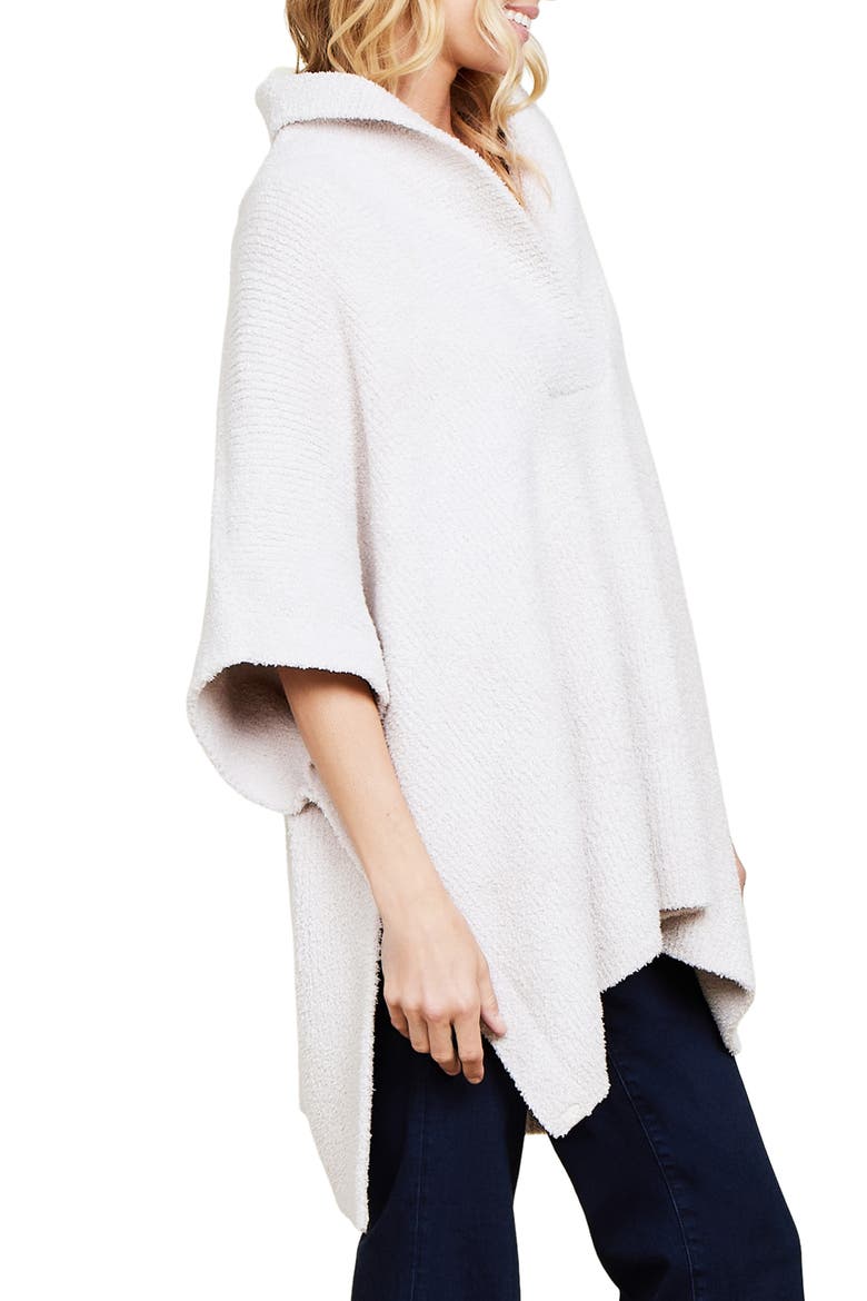 CozyChic® Shawl Collar Poncho, Alternate, color, STONE