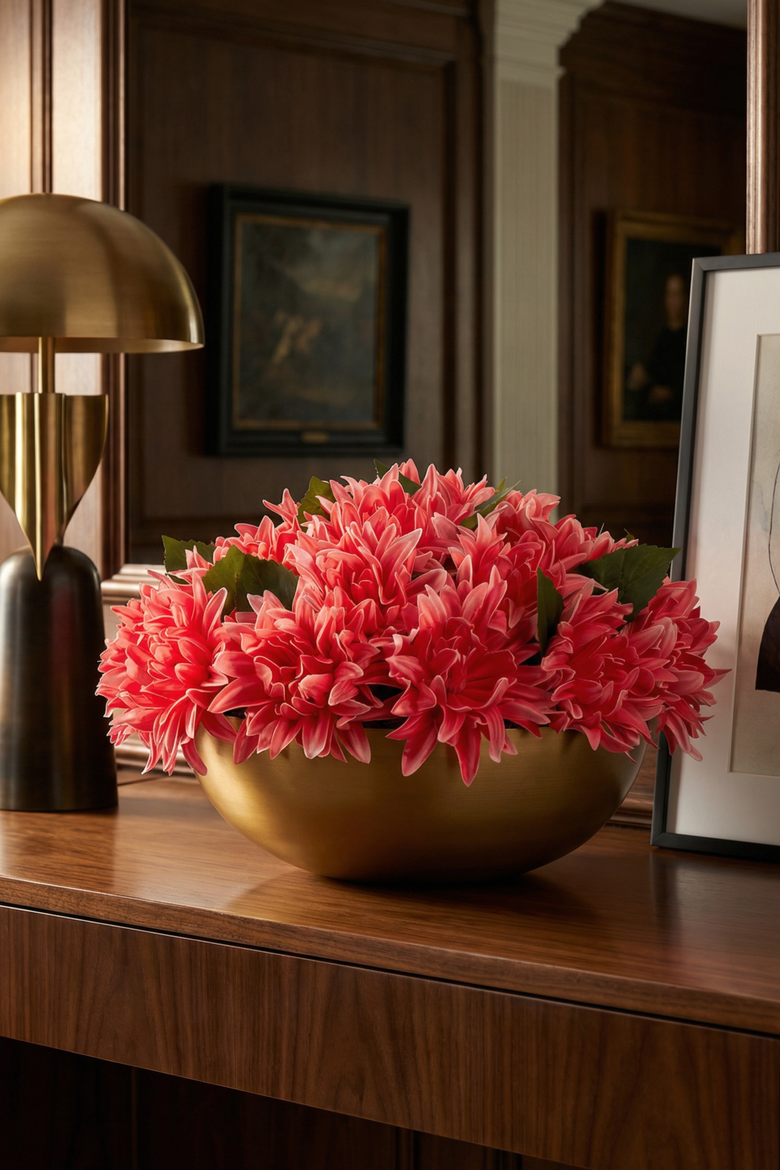 Livia RealTouch Dahlia Arrangement, Alternate, color, Cerise
