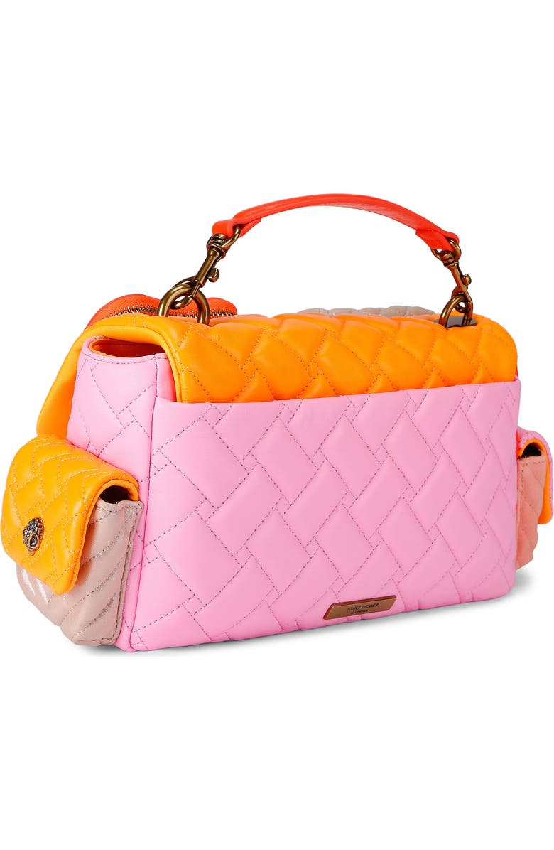 Kurt Geiger London Kensington Multipocket Quilted Leather Shoulder Bag, Alternate, color, Open Pink