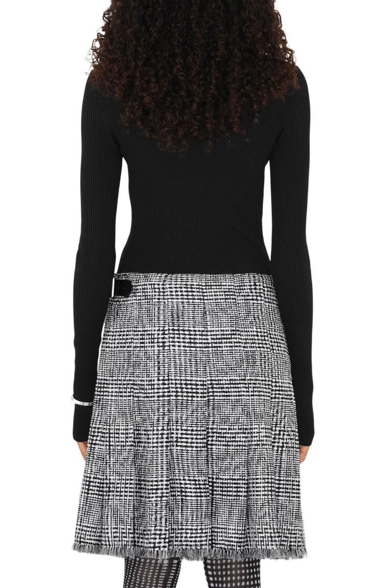 Burberry Scarf Detail Rib Turtleneck Sweater, Alternate, color,