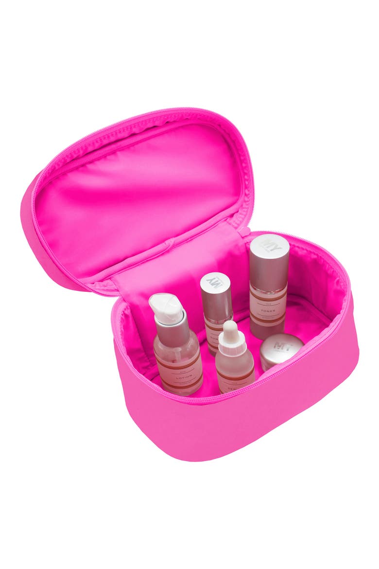 Allure Cosmetic Case, Alternate, color, HOT PINK
