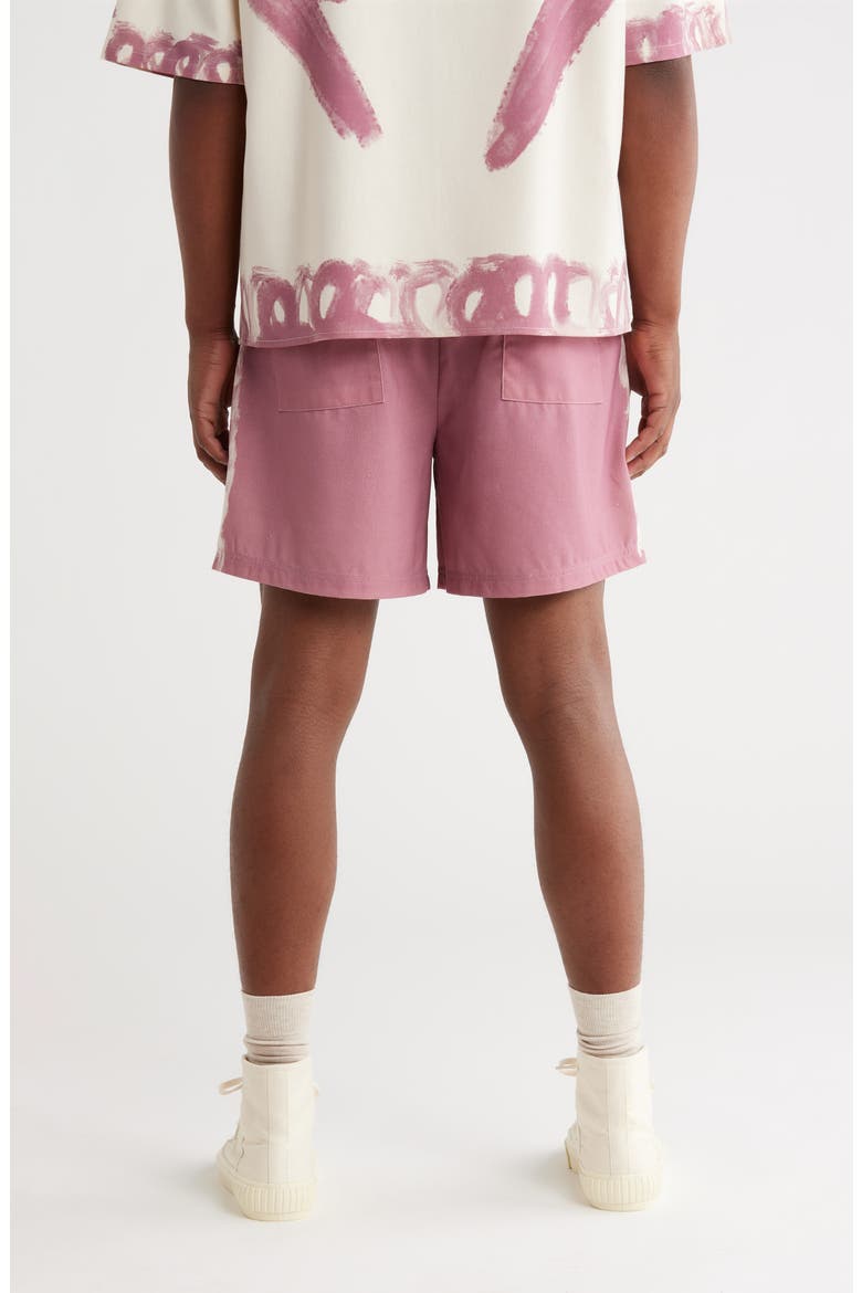 Strokes Cotton Blend Drawstring Shorts, Alternate, color, CREAM/ PINK