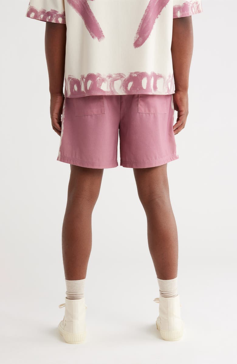 DIET STARTS MONDAY Strokes Cotton Blend Drawstring Shorts, Alternate, color, Cream/ Pink