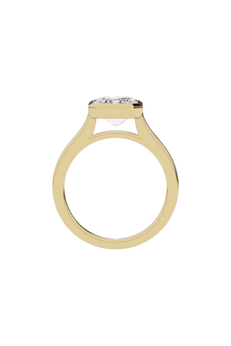 18K Gold Emerald Cut Lab Created Diamond Solitaire Ring - 4.0 ctw (Nordstrom Exclusive), Alternate, color, 18K YELLOW GOLD