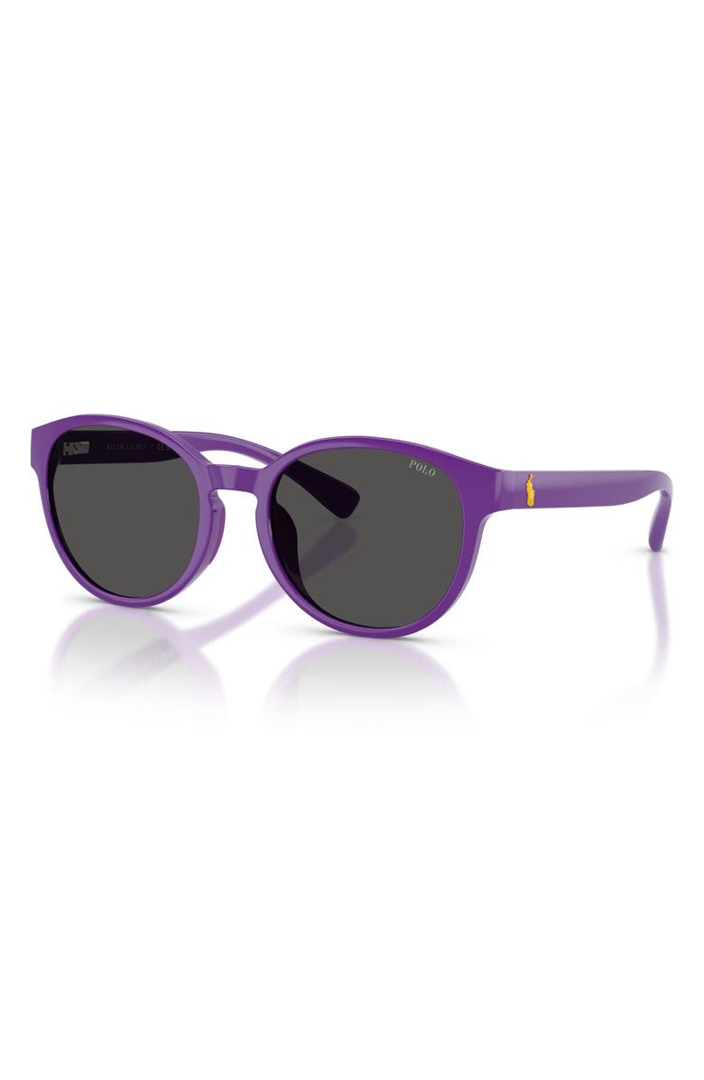 Polo Ralph Lauren Kids' 48mm Phantos Sunglasses, Alternate, color, Shiny Purple / Dark Grey