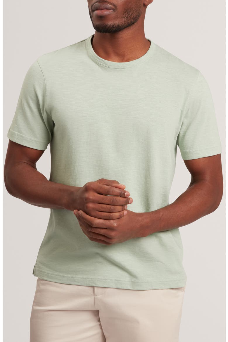 Bartol Cotton & Linen T-Shirt, Main, color, MID GREEN