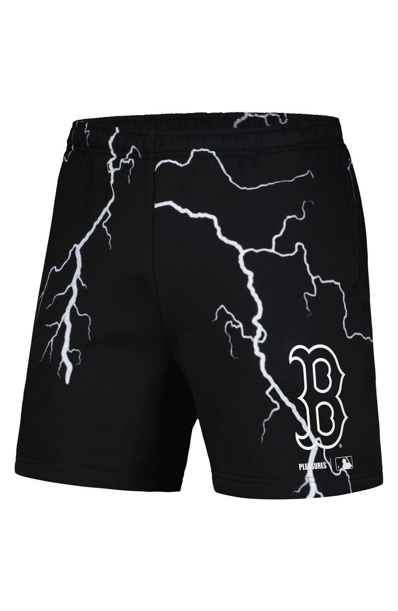 PLEASURES Men's PLEASURES Black Boston Red Sox Lightning Shorts, Alternate, color, Black