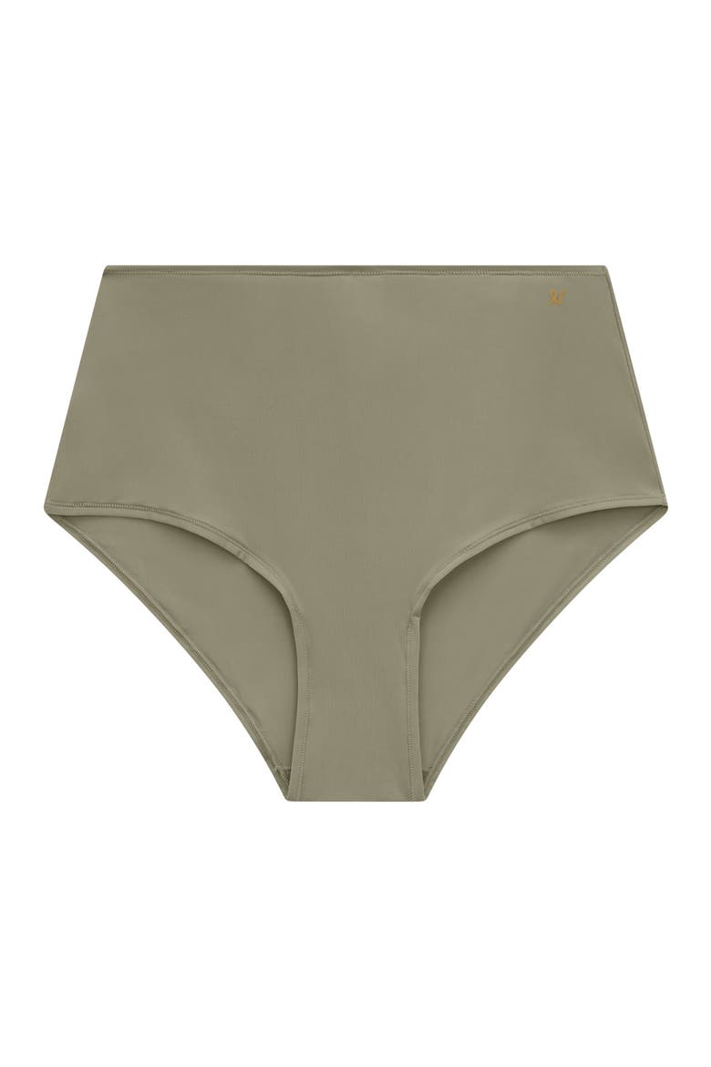 The Stretch High Waisted Brief, Alternate, color, SAGE GREEN