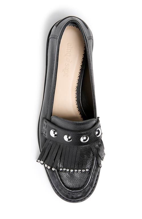 Cinq À Sept Gina Hardware Kiltie Loafer In Black