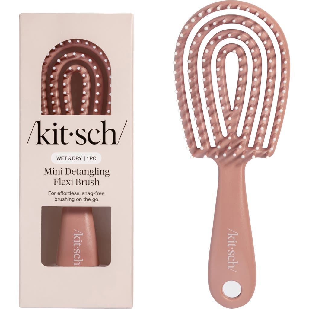 Kitsch Mini Detangling Flexi Brush In Brown