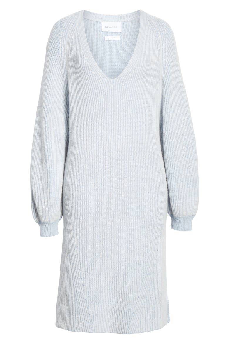 Mallory Baby Alpaca Sweater Dress, Alternate, color, POWDER BLUE