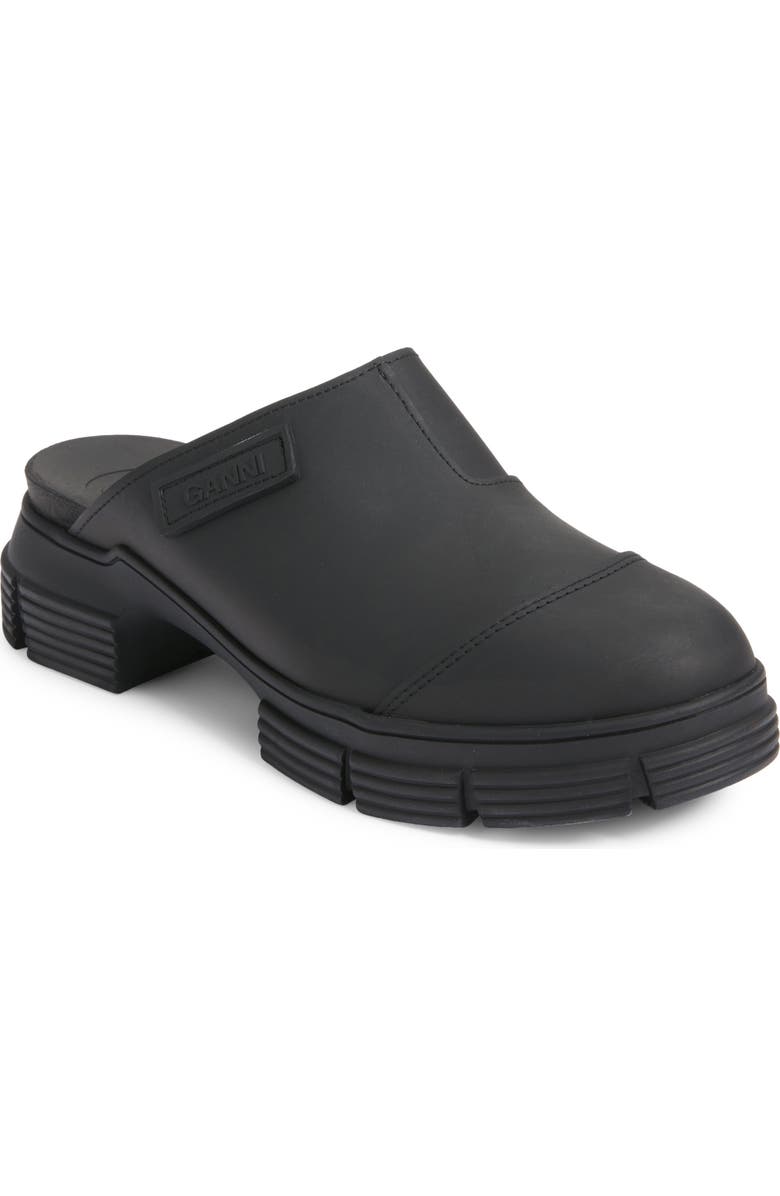 Ganni Recycled Rubber Blend City Mule, Main, color,