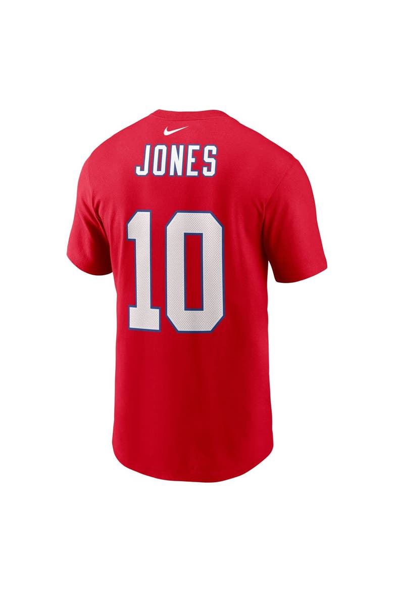Men's Nike Mac Jones Red New England Patriots Alternate Player Name & Number T-Shirt, Alternate, color, Red