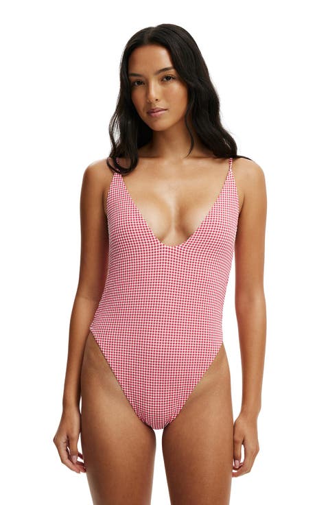 Women's Tie Back Strappy One Piece Brazilian