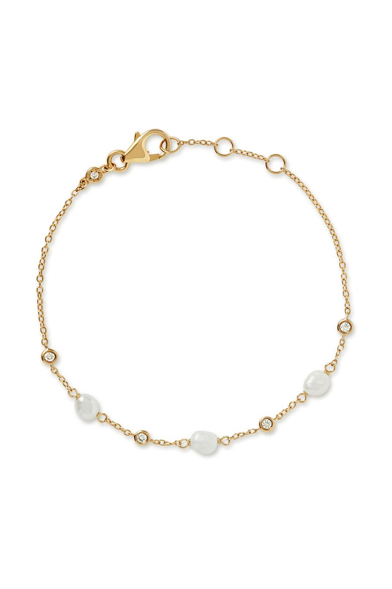 Pearl and Sapphire Station Bracelet, Main, color, Pearl and Sapphire