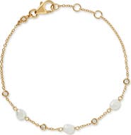 Astley Clarke Pearl and Sapphire Station Bracelet