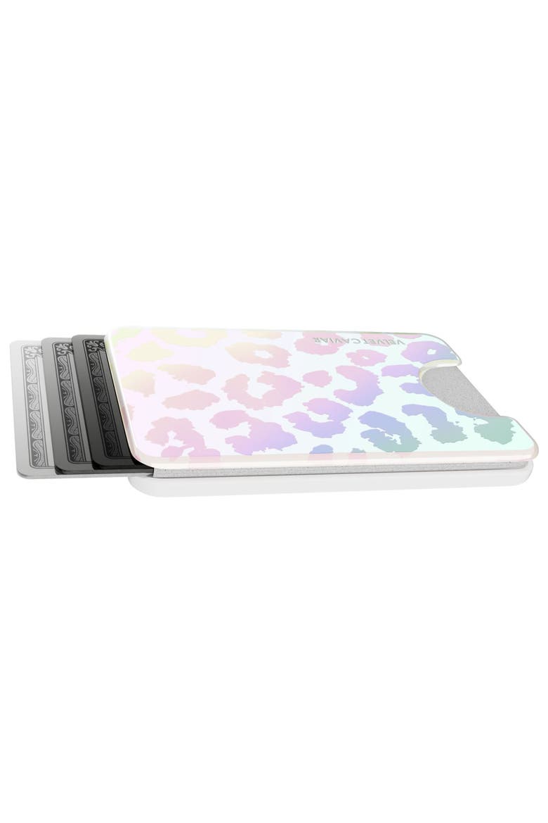 Magnetic Phone Wallet, Alternate, color, White Multicolor