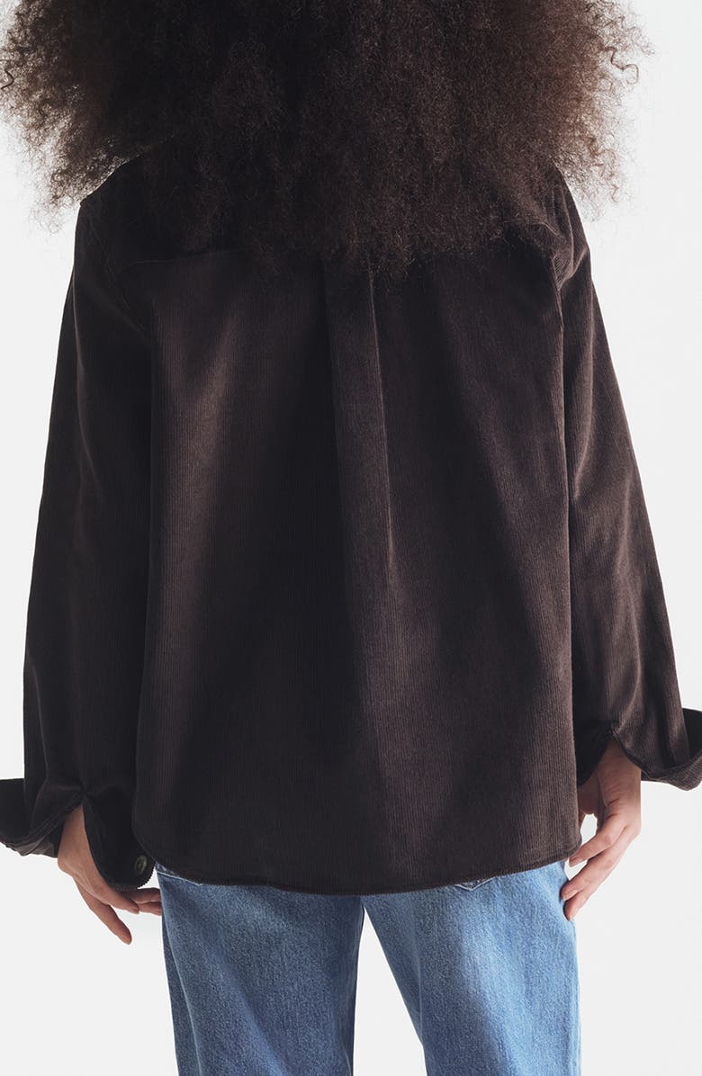 Brooklyn Industries Cotton Corduroy Overshirt, Alternate, color, Espresso