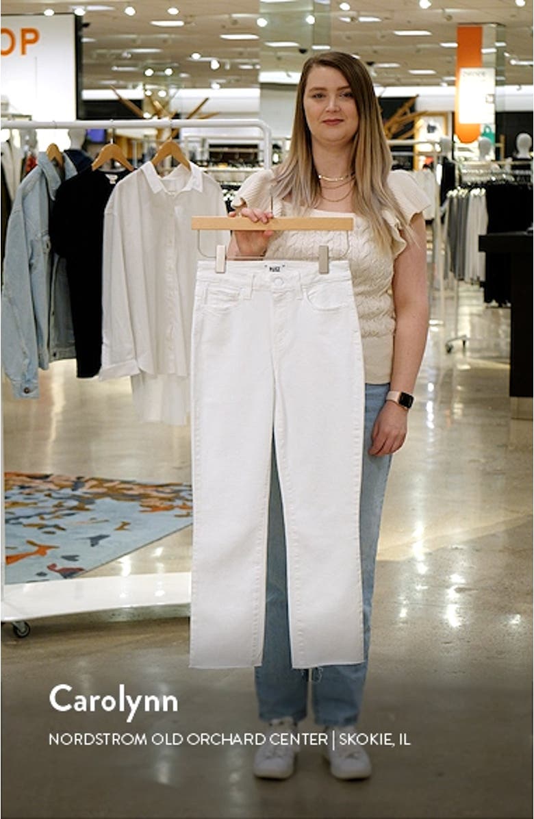 Cindy Raw Hem High Waist Straight Leg Jeans, sales video thumbnail