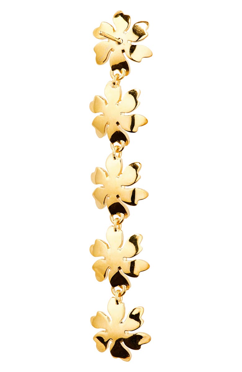 Oscar de la Renta Cherry Blossom Linear Drop Earrings, Alternate, color, Yellow