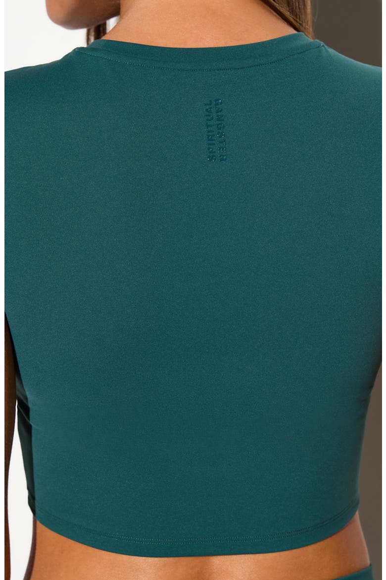 Huntley Performance Cropped T-Shirt, Alternate, color, EVERGREEN
