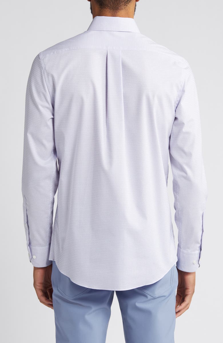 Scott Barber Dobby Check Stretch Button-Down Shirt, Alternate, color,