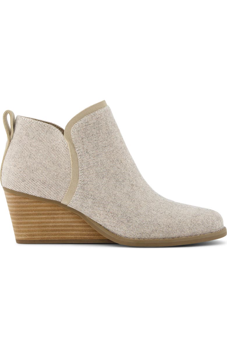 TOMS Kaia Wedge Bootie, Alternate, color, Natural Shimmer