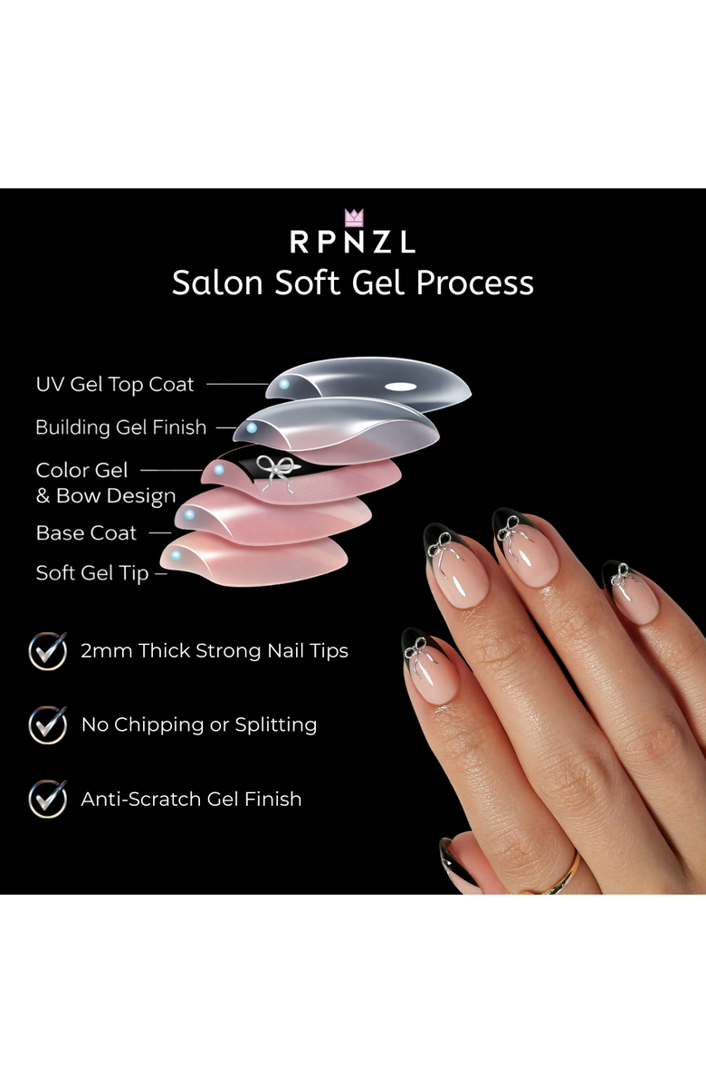 RPNZL Press On Nail Kit, Alternate, color, Black Tie