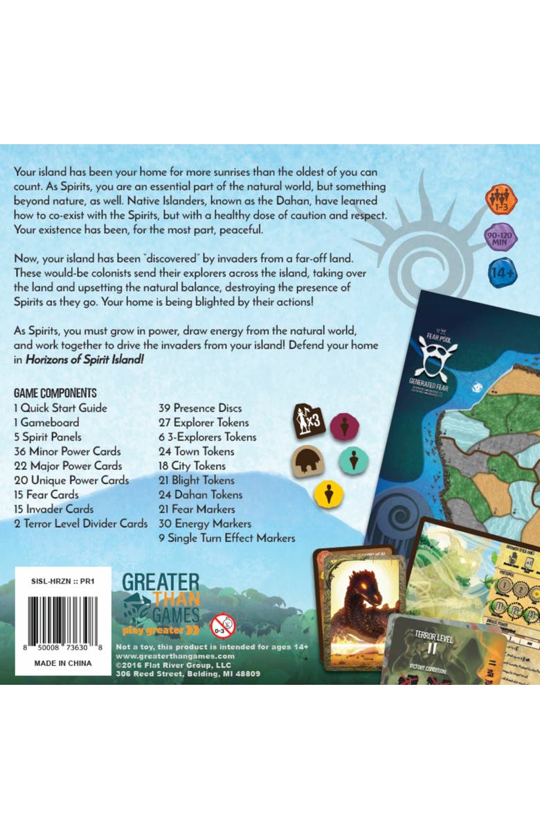 Greater Than Games Horizons Of Spirit Island Cooperative Strategy Settlerdestruction Board Game, Alternate, color, Multicolored