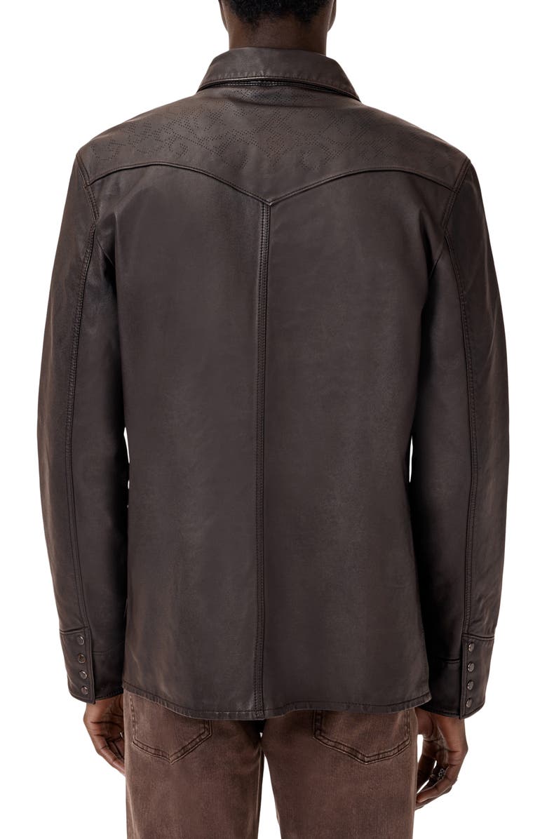 John Varvatos Samuel Leather Shirt Jacket, Alternate, color, 