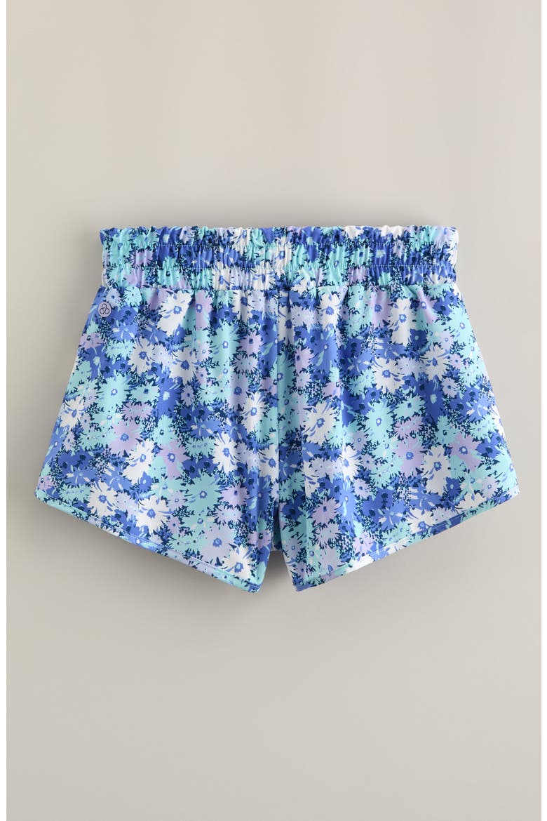 Kids' Out Pace Shorts, Alternate, color, BLUE PERSIA FLOWER BURST PRINT
