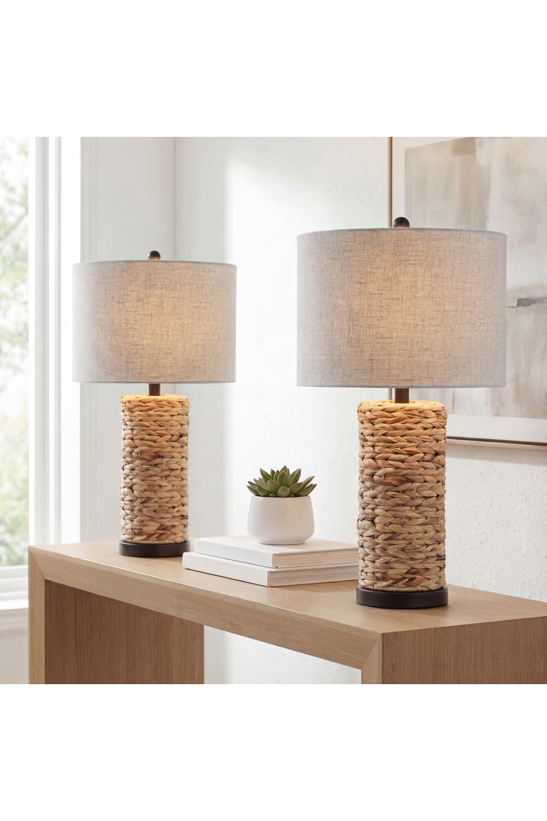 Elicia 25" Coastal Water Hyacinth LED Table Lamp, Main, color, Natural