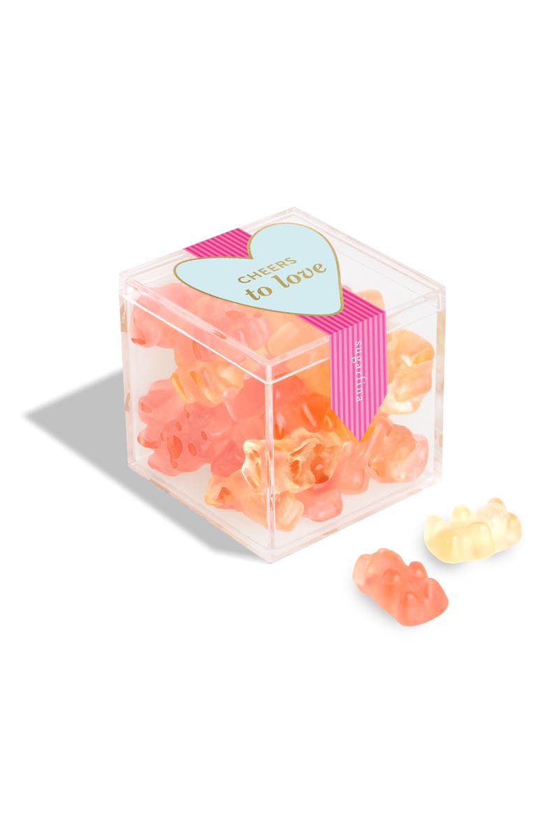 sugarfina Cheers to Love Set of 4 Champagne Bears<sup>®</sup> Candy Cubes, Alternate, color, 