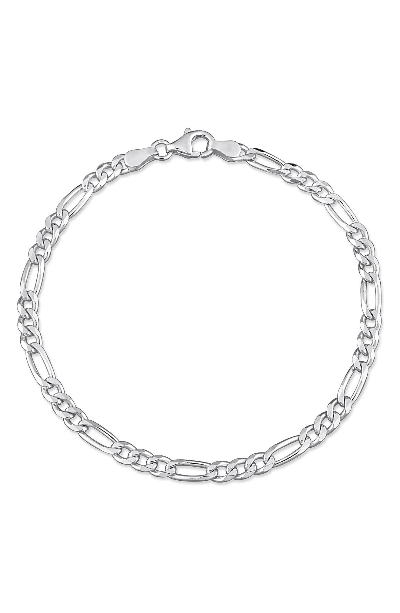 Sterling Silver Figaro Link Chain Bracelet