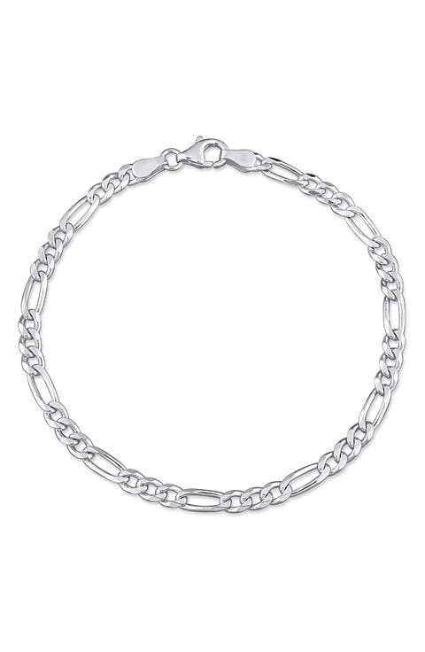 Sterling Silver Figaro Link Chain Bracelet