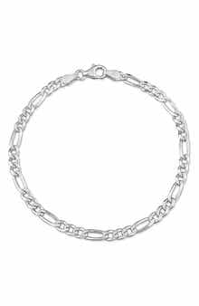 DELMAR Sterling Silver Figaro Link Chain Bracelet