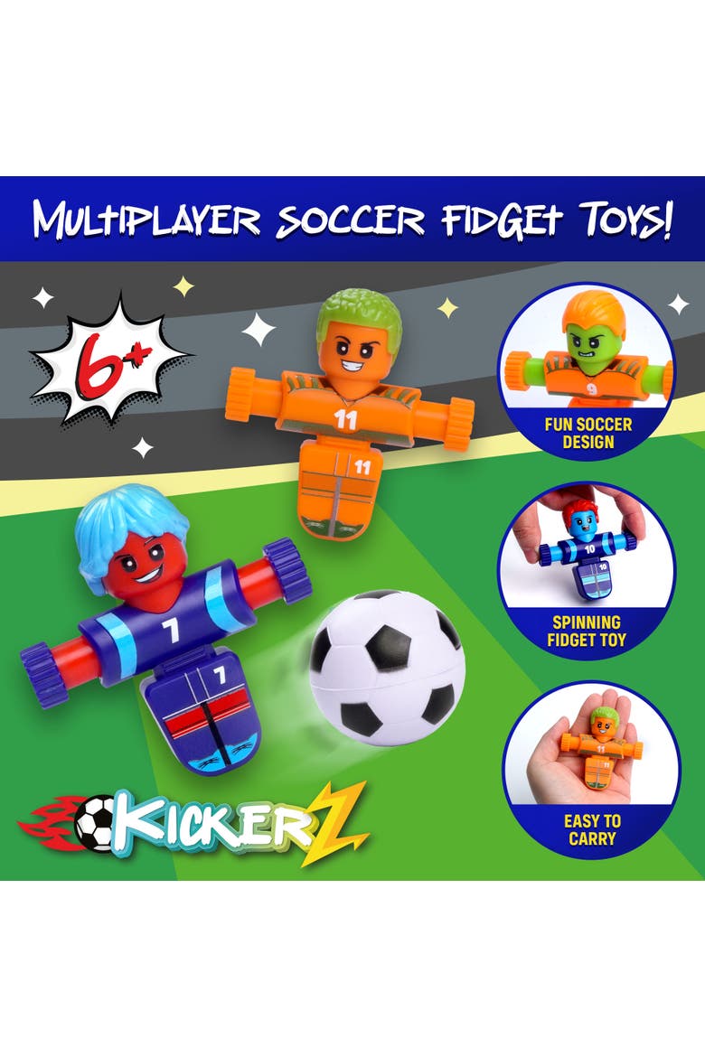 Kickerz Soccer Fidgets Game Set 8pc, Alternate, color, Multicolor