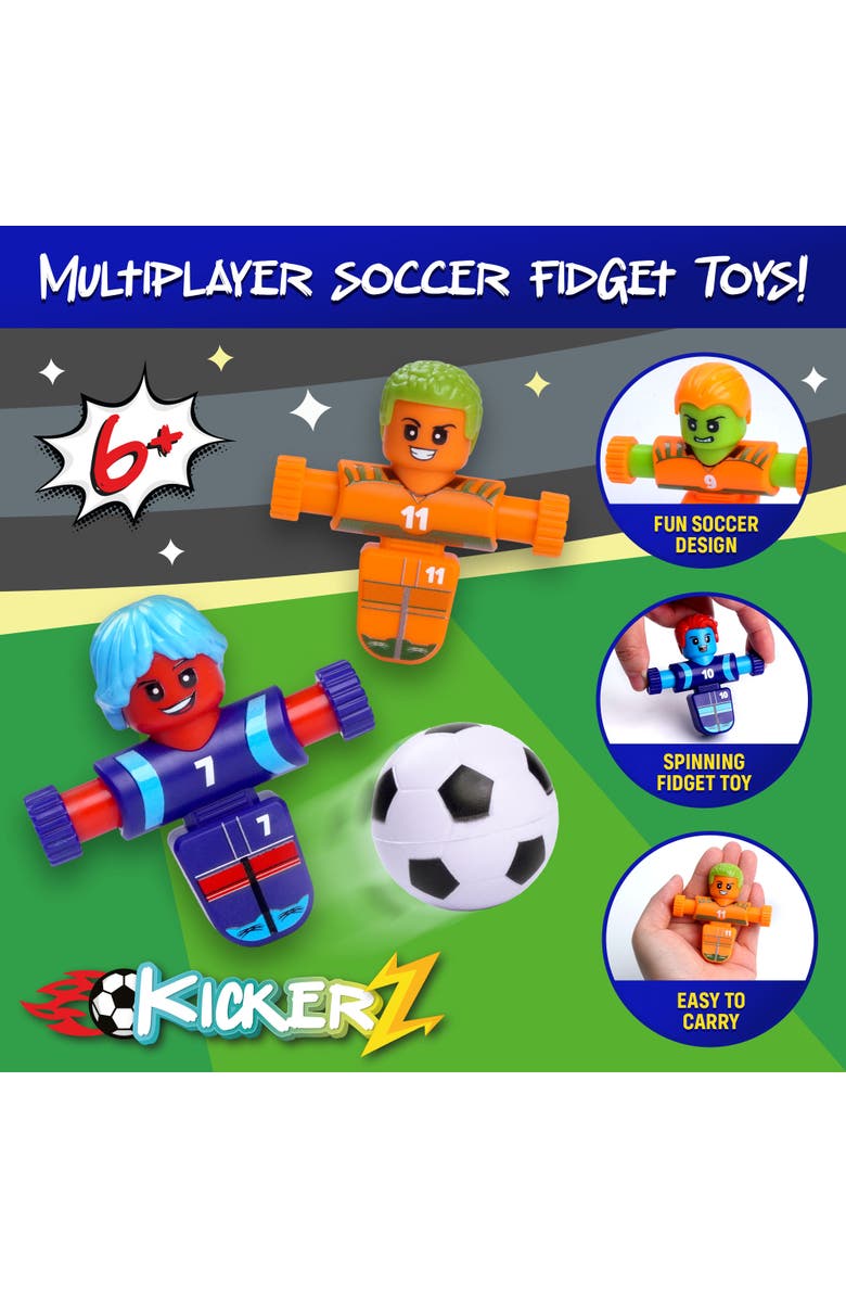 Power Your Fun KickerZ Soccer Fidgets Game Set- 8pc, Alternate, color, Multi Color