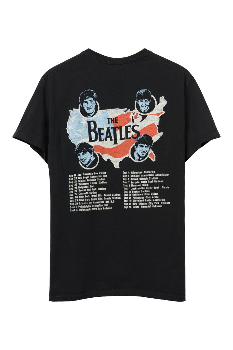The Beatles US Tour Graphic T-Shirt, Alternate, color, BLACK