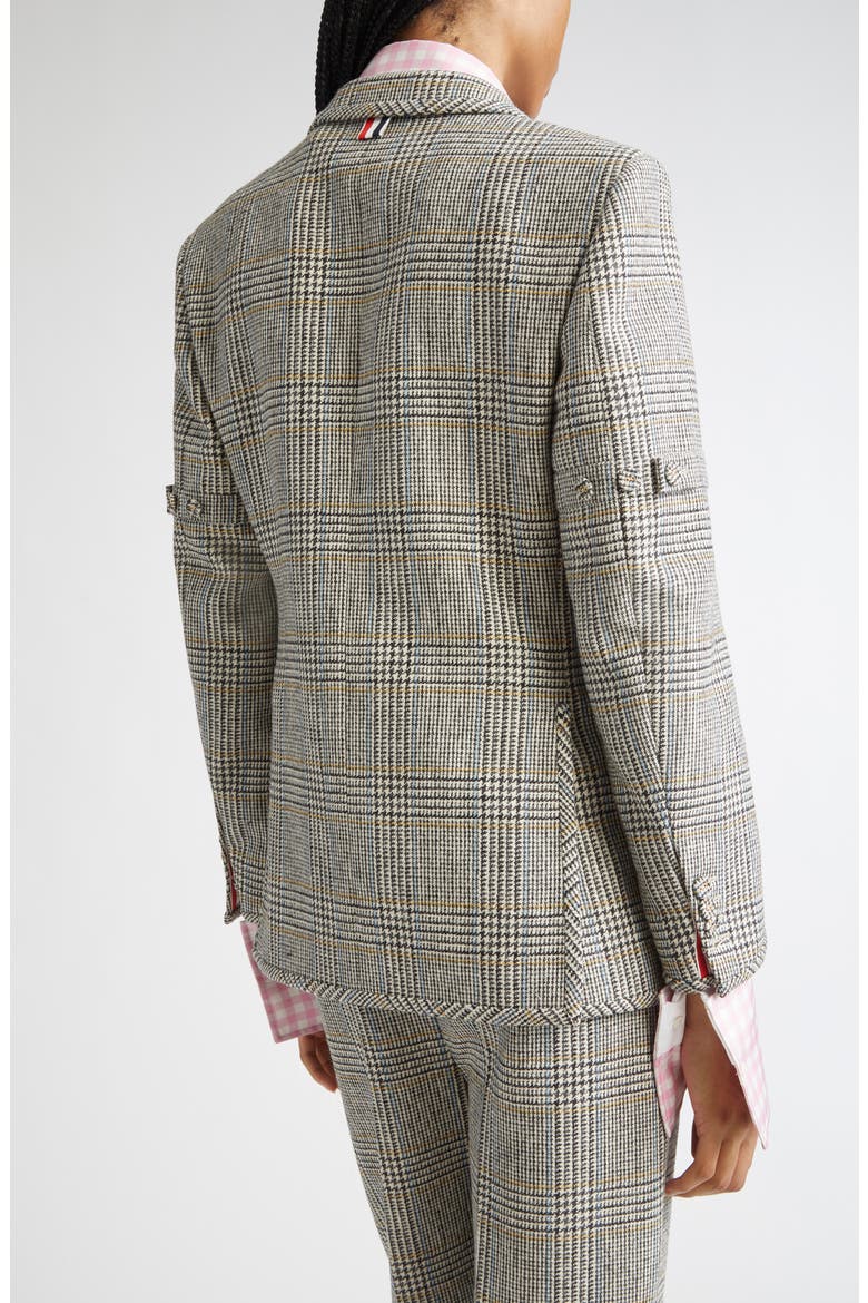 Pow Glen Plaid Hunting Tweed Single Breasted Blazer, Alternate, color, BLACK/ WHITE
