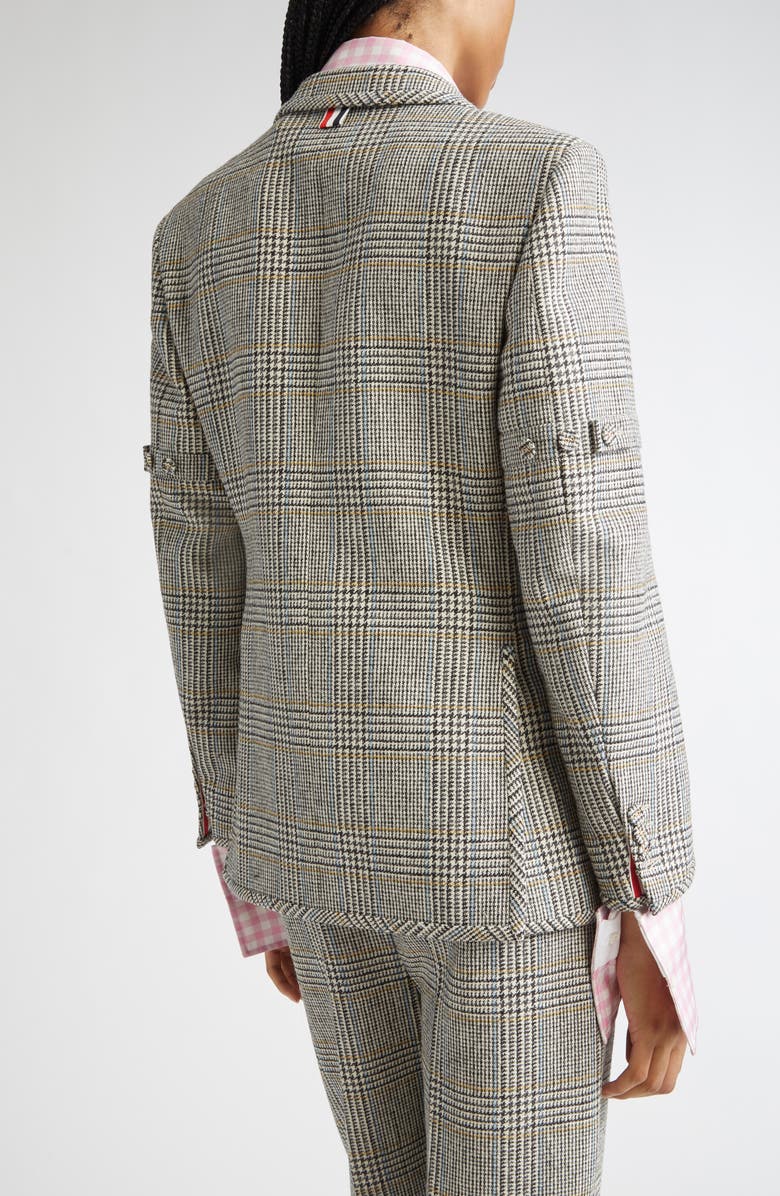 Thom Browne Pow Glen Plaid Hunting Tweed Single Breasted Blazer, Alternate, color, Black/ White