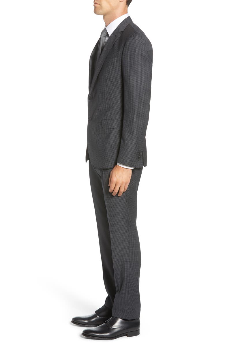 BOSS Novan/Ben Trim Fit Houndstooth Wool Suit, Alternate, color, 