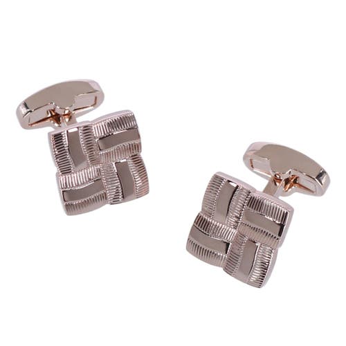 Trafalgar Clayton Square Detailed Rose Gold Cufflinks In Rose Gold