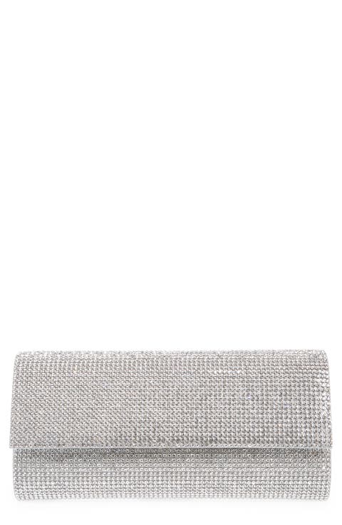 Perry Embellished Satin Clutch