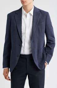 Nordstrom Grid Stretch Wool Sport Coat