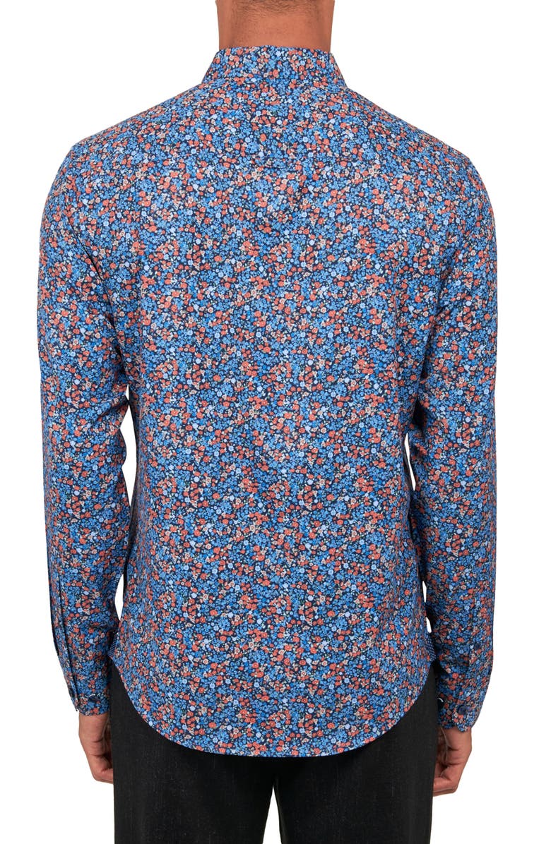Brooklyn Brigade Slim Fit Liberty Floral Recycled 4-Way Stretch Performance Long Sleeve Shirt, Alternate, color, Multi