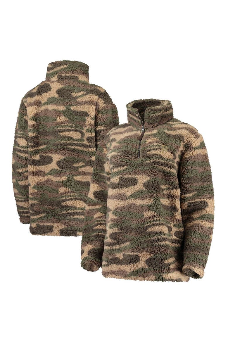 Women's G-III 4Her by Carl Banks Camo Boston Red Sox Sherpa Quarter-Zip Jacket, Main, color, Camo