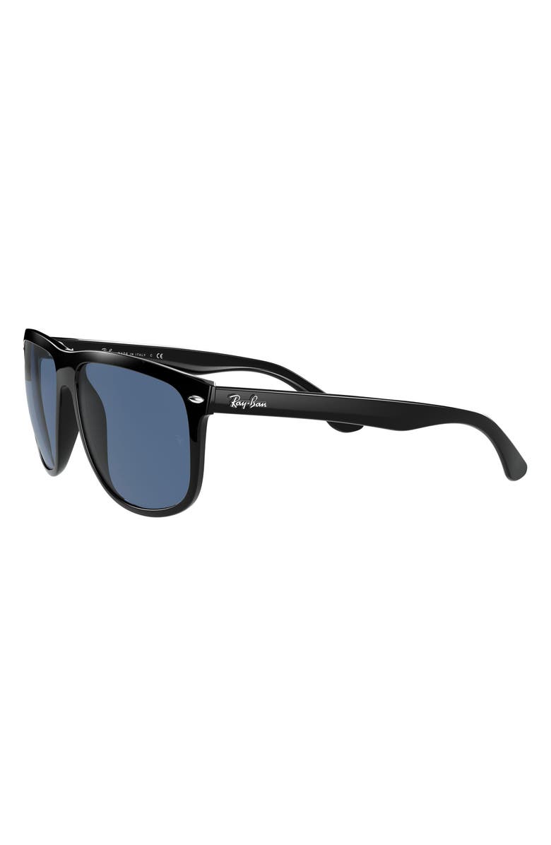 Ray-Ban Boyfriend 60mm Flat Top Sunglasses, Alternate, color, Black/ Dark Blue
