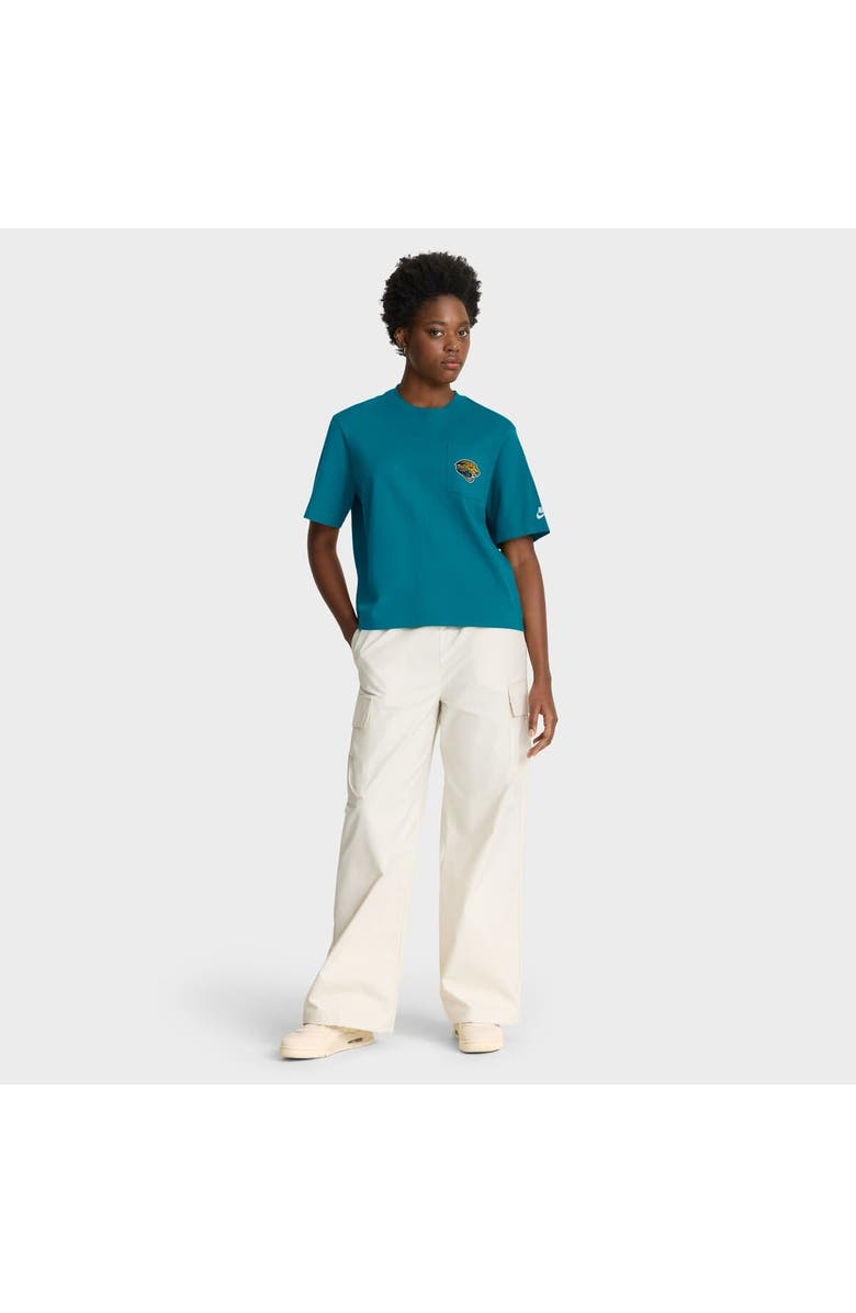 Nike Women's Nike Teal Jacksonville Jaguars Rewind Pocket Boxy T-Shirt, Alternate, color, 
